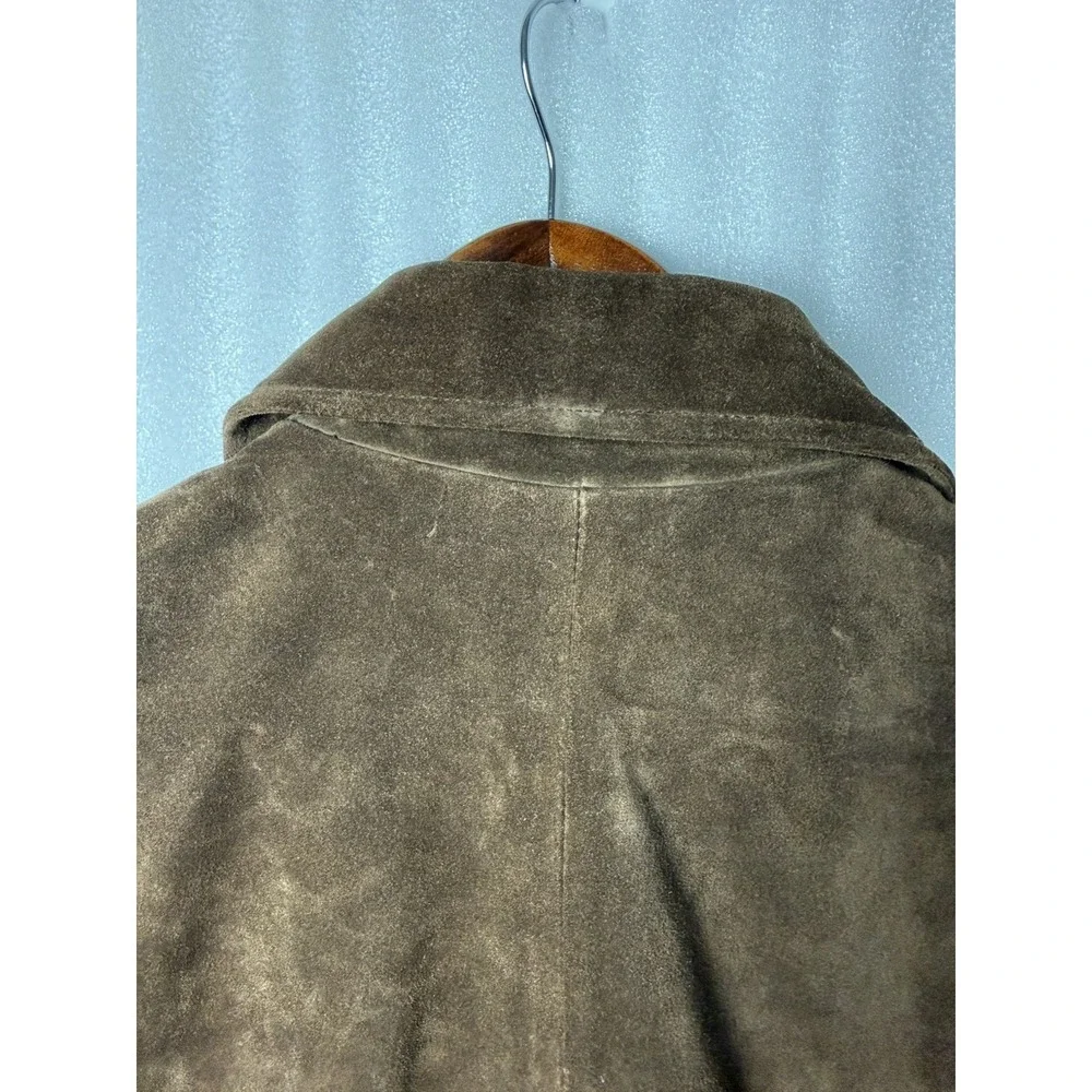 Vintage Banana Republic Suede Leather Jacket Men's M  Full Zip Adjustable Waist